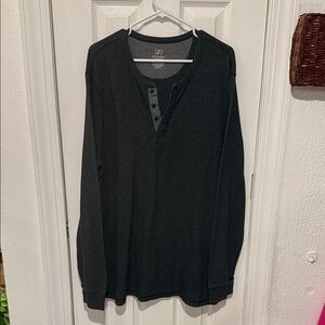 George Men's Dark Gray Long Sleeve Henley